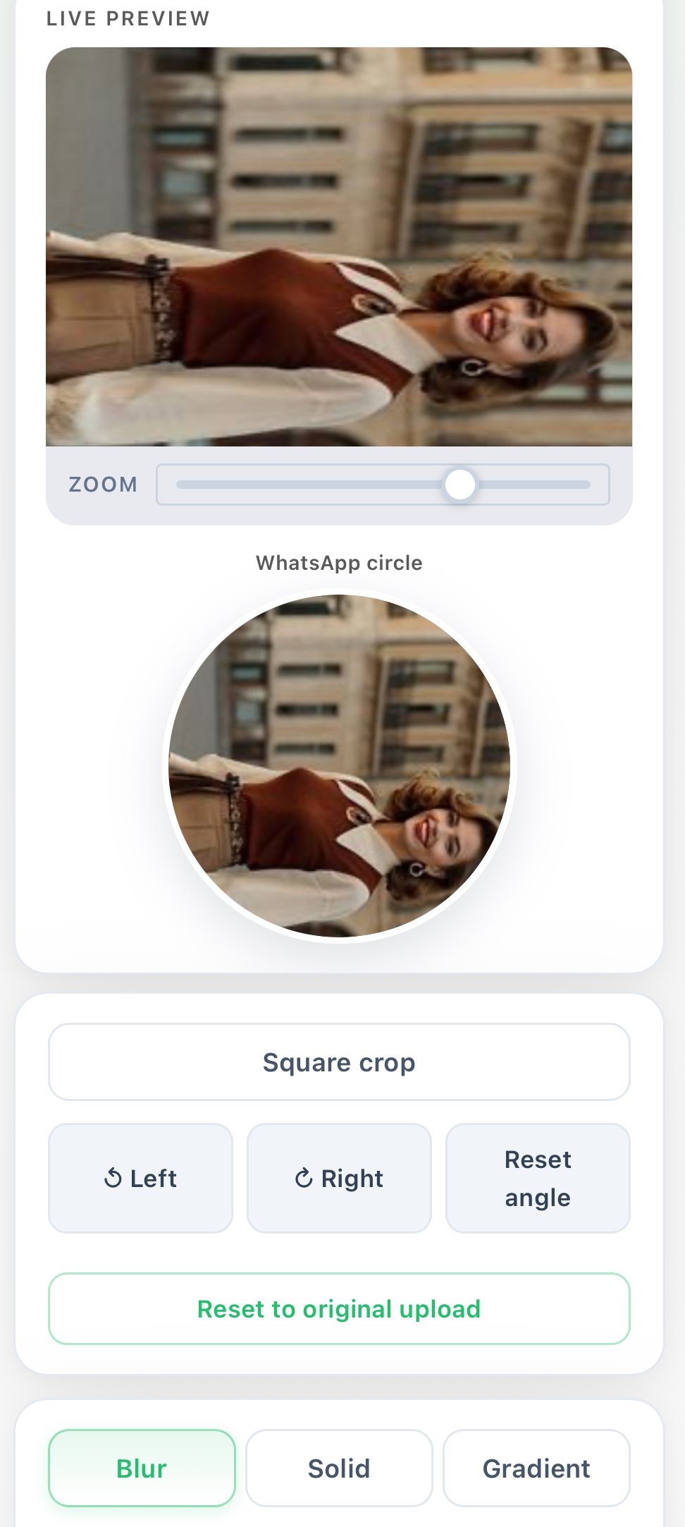 WhatsApp DP Resize 4 your image