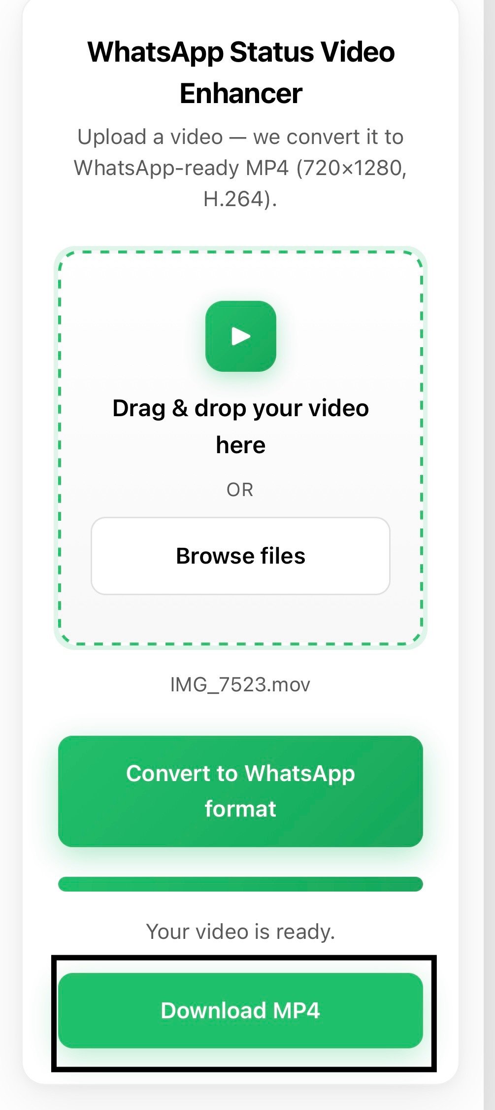 Whatsapp Video Enhancer 2 Download video